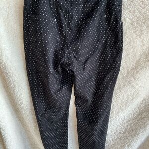 White Stag Black Pants with White Polka Dots